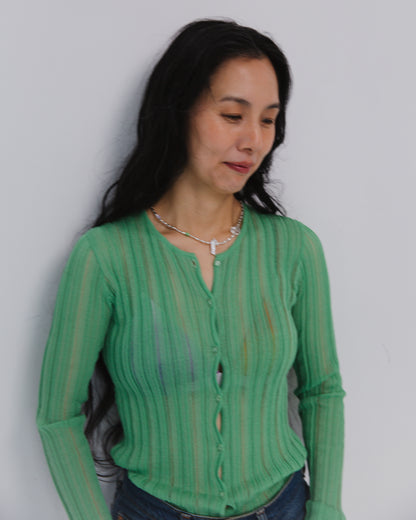 layer knit cardigan
