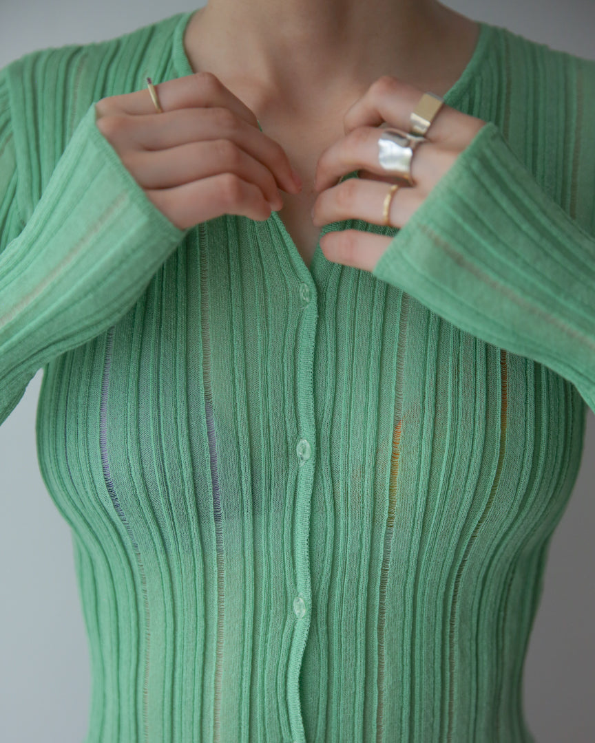 layer knit cardigan