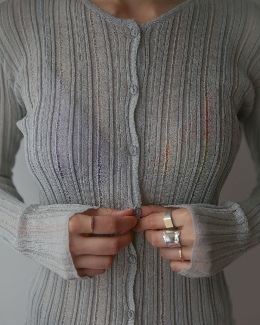 layer knit cardigan