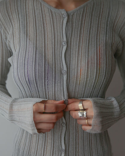 layer knit cardigan