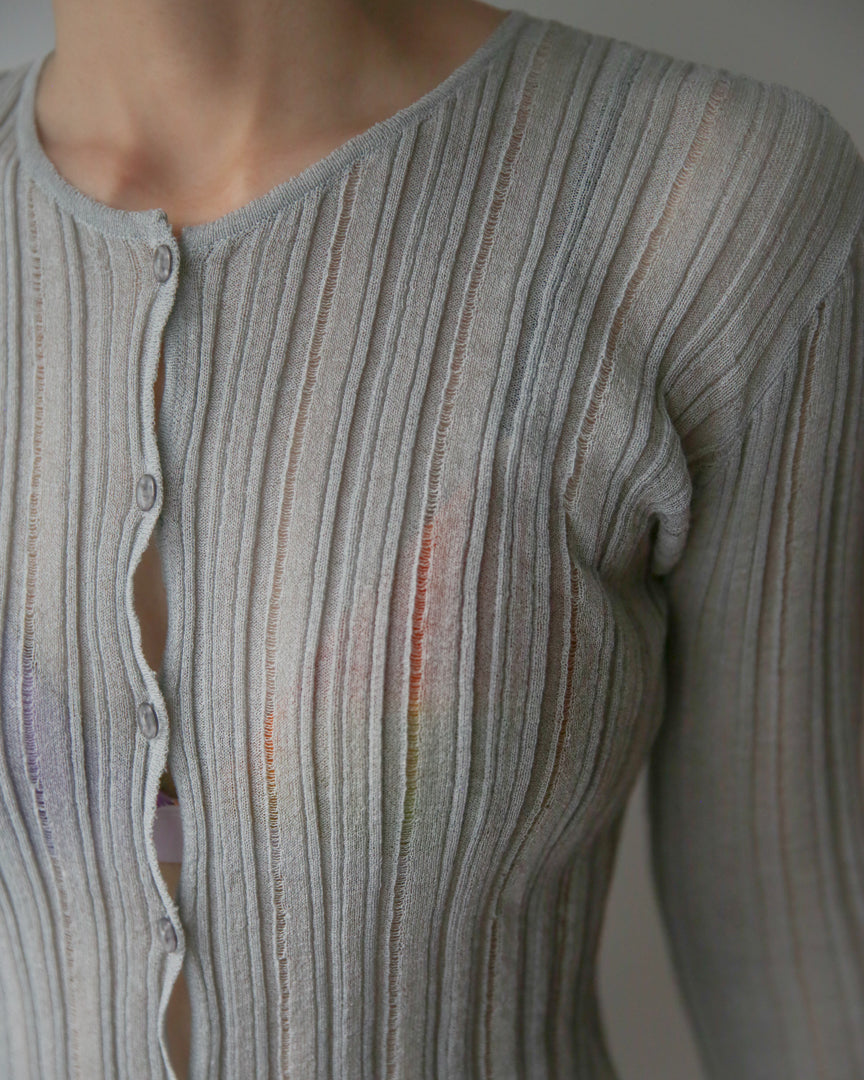layer knit cardigan
