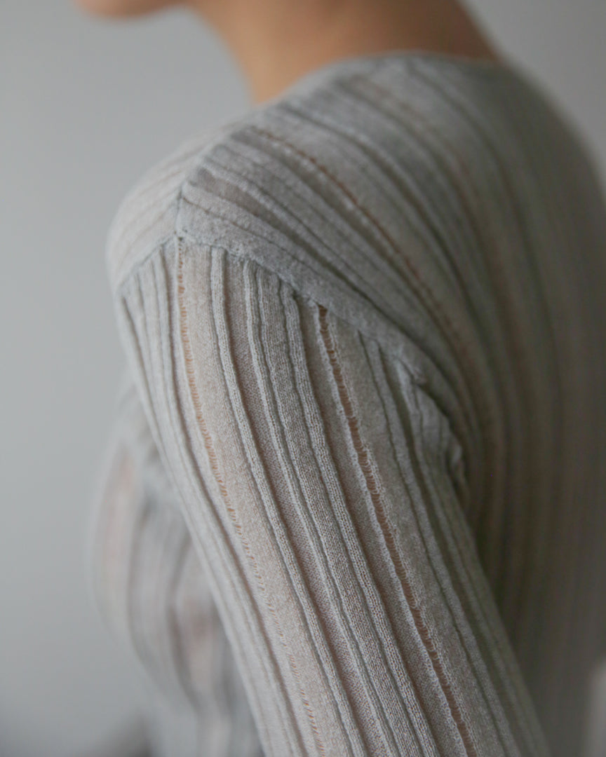 layer knit cardigan