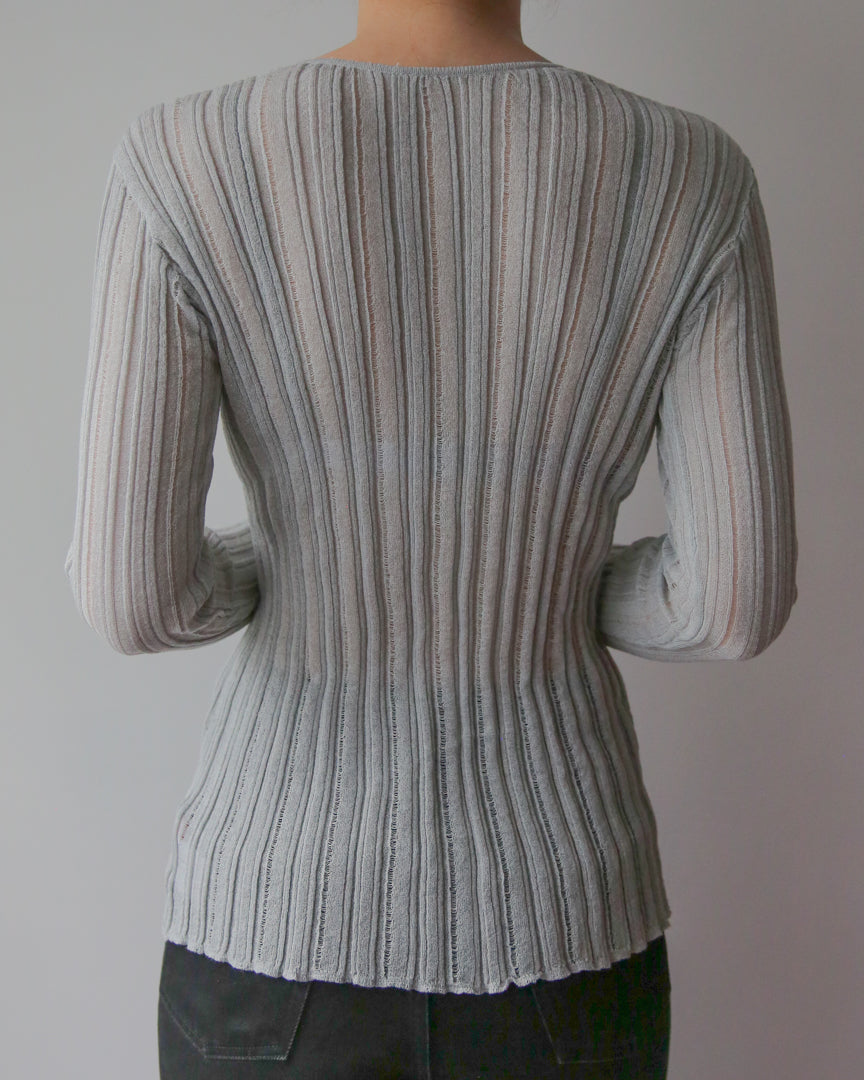layer knit cardigan