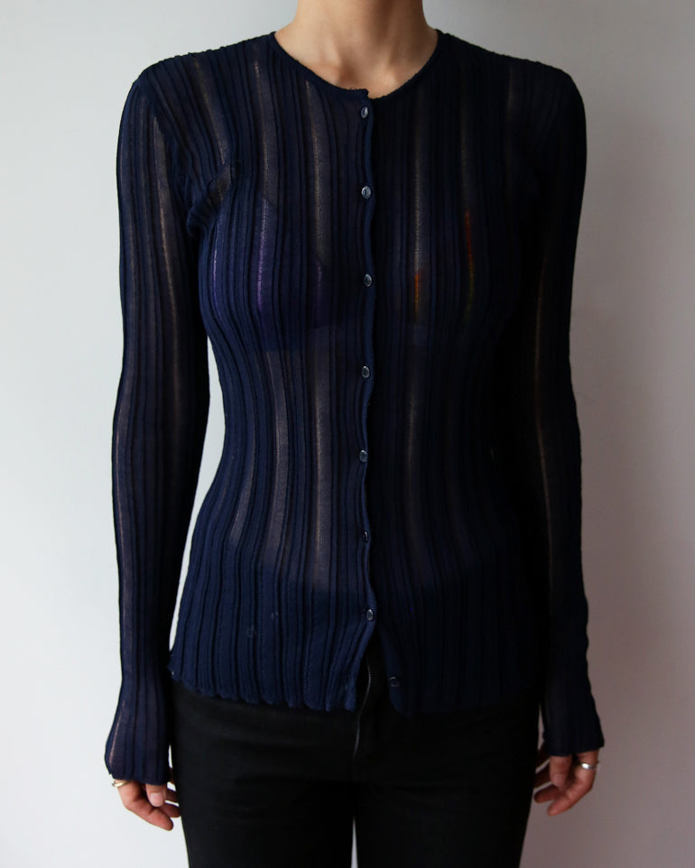 layer knit cardigan