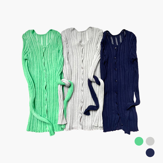 layer knit cardigan