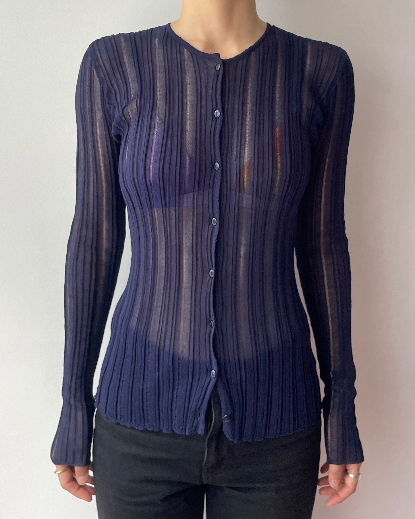 layer knit cardigan