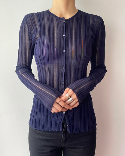 layer knit cardigan
