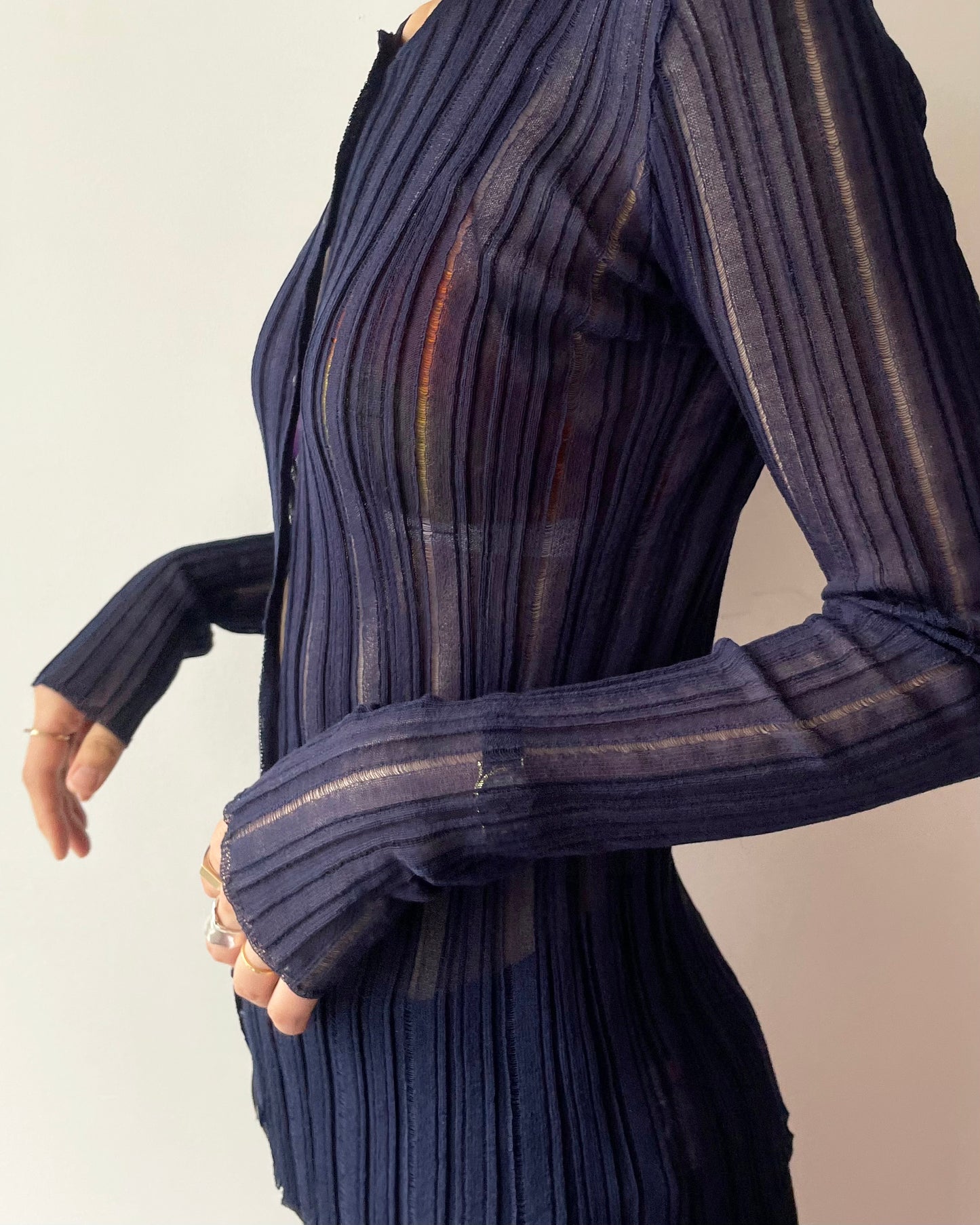 layer knit cardigan