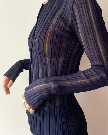 layer knit cardigan